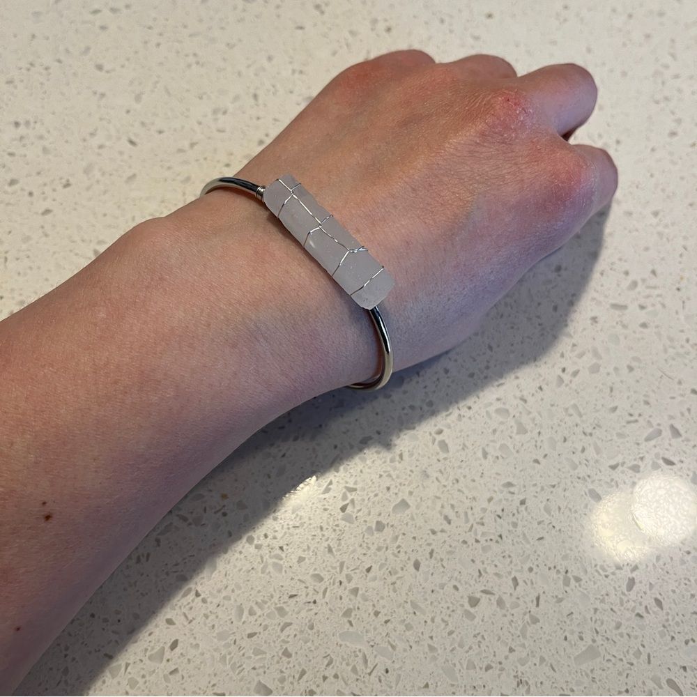 Asymmetrical Beaded Cuff Bracelet‎ - Picture 3 of 8